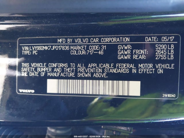 2018 VOLVO S90 LVY992MK7JP017836 Photo 8