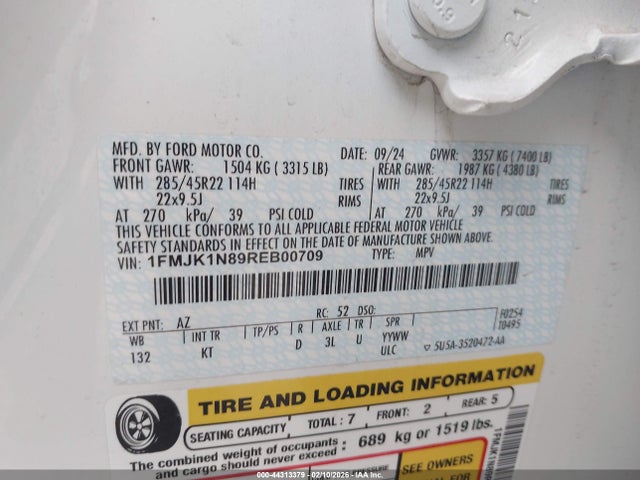 1FMJK1N89REB00709 Ford Expedition King Ranch Max