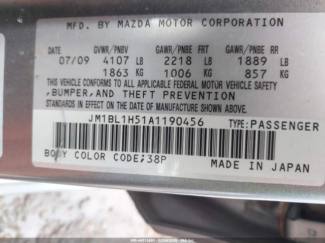 Aukcja sprzedaży 2010 Mazda Mazda3 S Sport, vin: JM1BL1H51A1190456, numer aukcji: 44313493