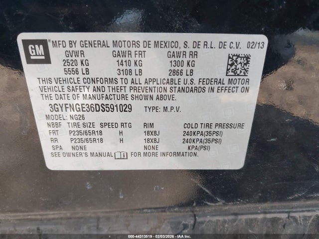 2013 CADILLAC SRX 3GYFNGE36DS591029 Photo 8