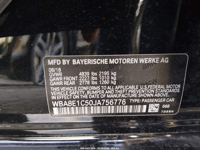 BMW 330e Iperformance 2018 WBA8E1C50JA756776 Image 9