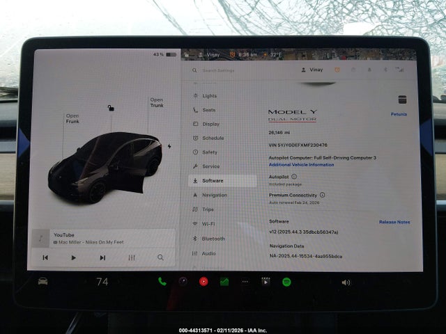 5YJYGDEFXMF230476 Tesla Model Y Performance Dual Motor All-wheel Drive