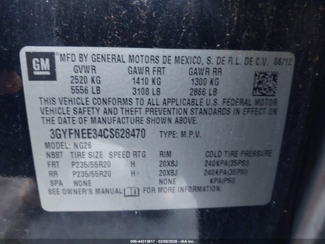 2012 CADILLAC SRX 3GYFNEE34CS628470 Photo 8