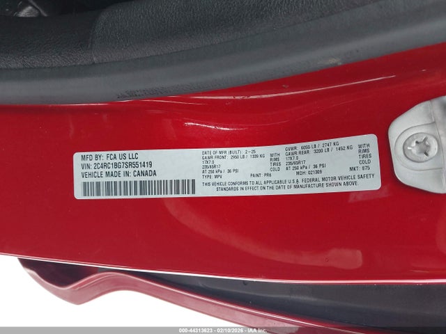 2025 CHRYSLER PACIFICA 2C4RC1BG7SR551419 Photo 8