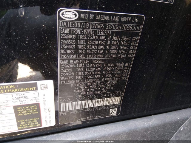 2020 LAND ROVER DISCOVERY SALRG2RK9L2419551 Photo 8