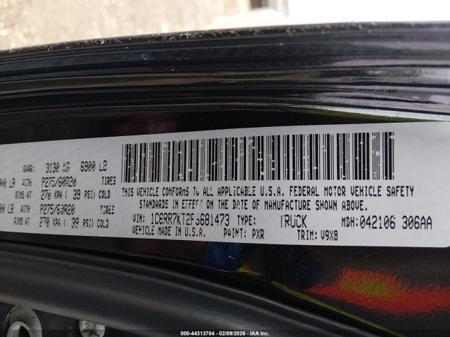Продаж на аукціоні авто 2015 Ram 1500 Express, vin: 1C6RR7KT2FS681473, номер лоту: 44313704