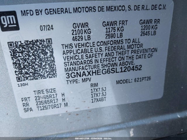 2025 CHEVROLET EQUINOX 3GNAXHEG6SL120452 Photo 8