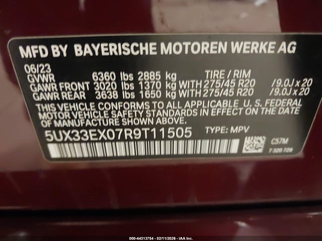 2024 BMW X6 5UX33EX07R9T11505 Photo 8