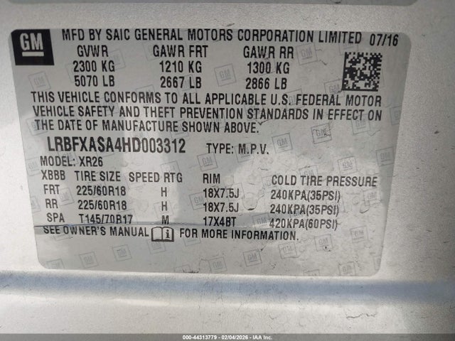 Buick Envision Preferred 2017 LRBFXASA4HD003312 Image 9
