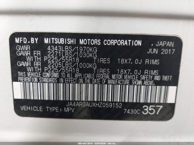 2017 MITSUBISHI OUTLANDER SPORT JA4AR3AUXHZ059152 Photo 8