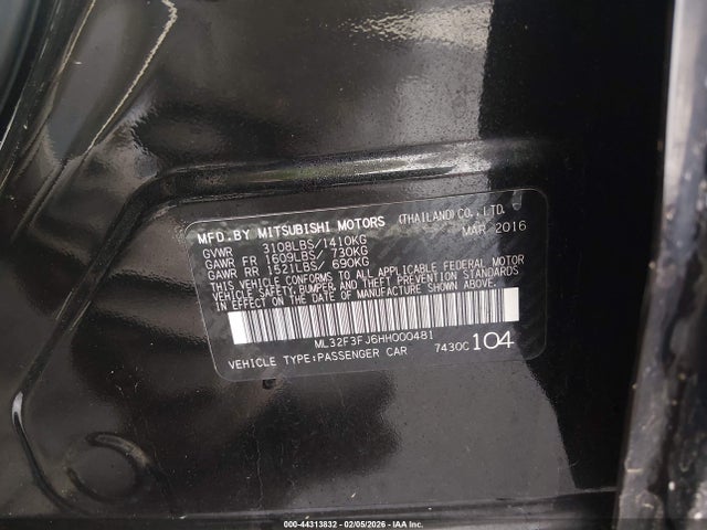 2017 MITSUBISHI MIRAGE G4 ML32F3FJ6HH000481 Photo 8