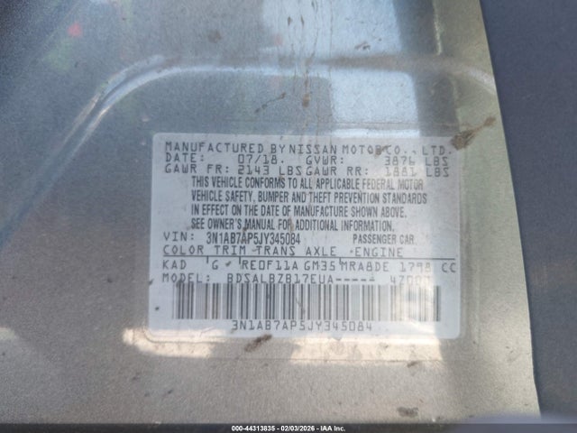 2018 NISSAN SENTRA 3N1AB7AP5JY345084 Photo 8