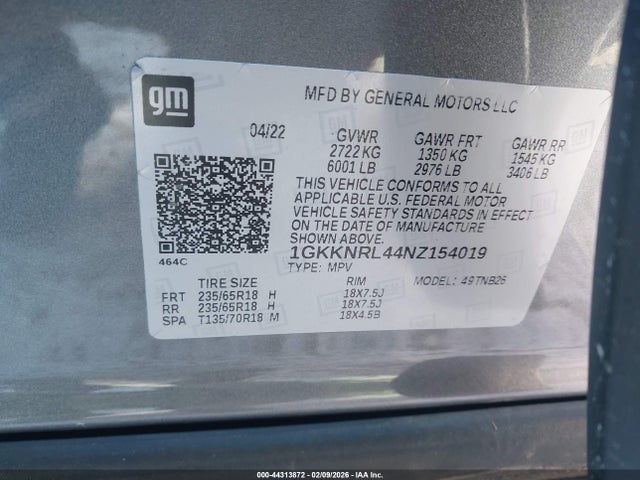 2022 GMC ACADIA 1GKKNRL44NZ154019 Photo 8