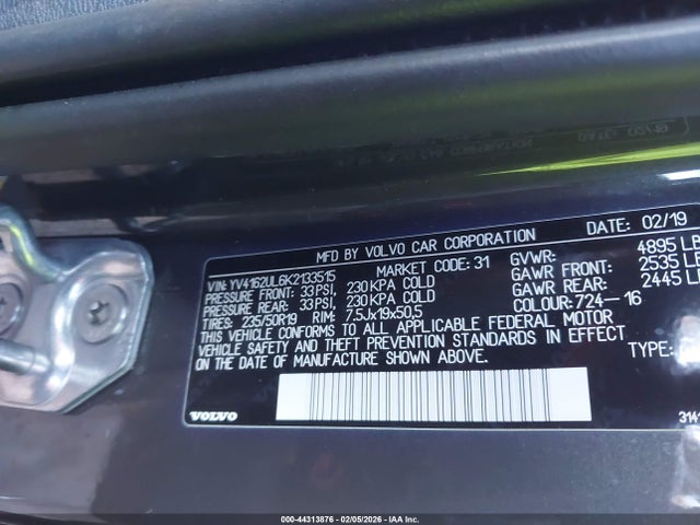 2019 VOLVO XC40 YV4162UL6K2133515 Photo 8