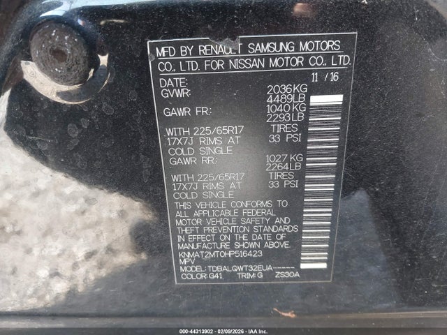 2017 NISSAN ROGUE KNMAT2MT0HP516423 Photo 8