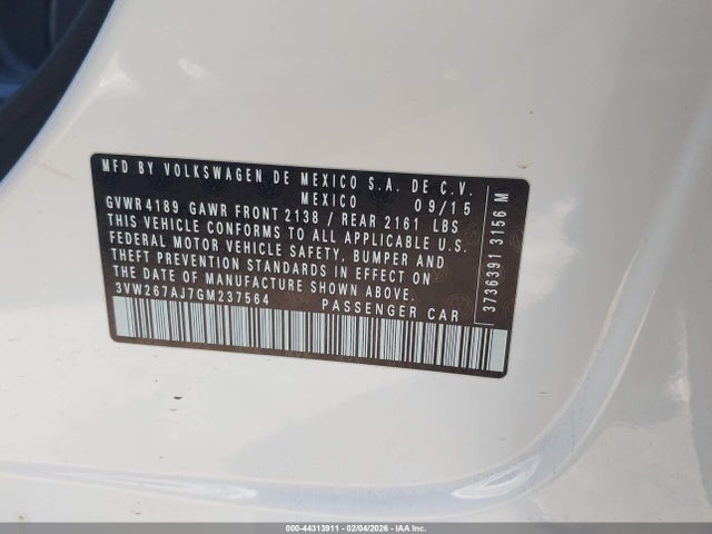 3VW267AJ7GM237564 Volkswagen Jetta 1.4t S