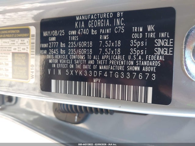 5XYK33DF4TG337673 KIA Sportage Ex
