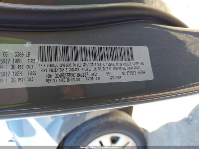 44313988 :رقم المزاد ، 3C4PDCBBXKT846127 vin ، 2019 Dodge Journey Se مزاد بيع