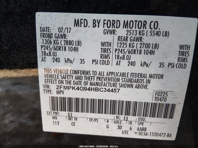 2017 FORD EDGE 2FMPK4G94HBC34457 Photo 8