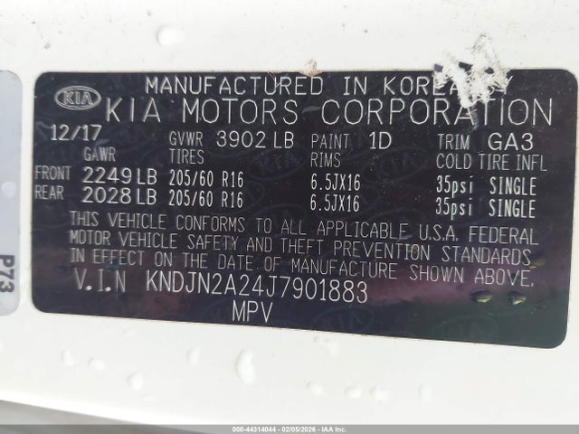 2018 KIA SOUL KNDJN2A24J7901883 Photo 8