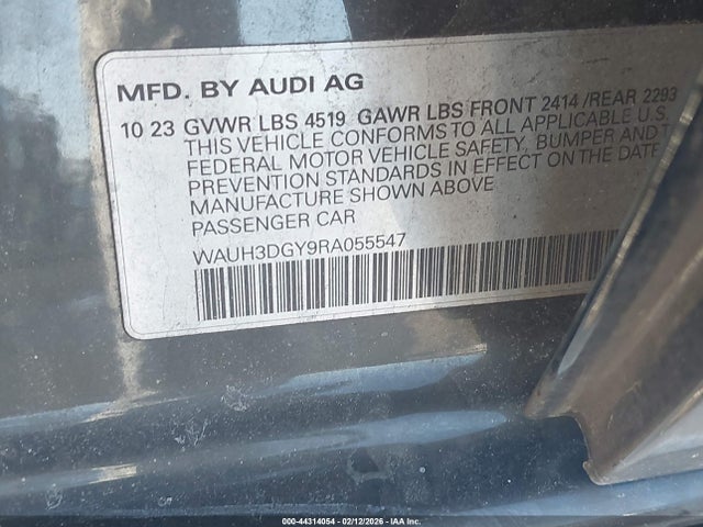 Продаж на аукціоні авто 2024 Audi S3 Premium Plus Tfsi Quattro S Tronic, vin: WAUH3DGY9RA055547, номер лоту: 44314054