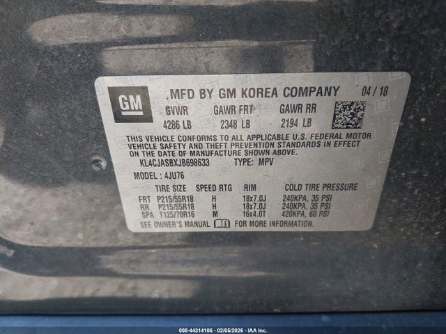 KL4CJASBXJB698633 Buick Encore Preferred