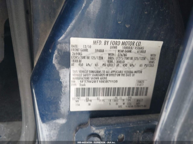 2011 FORD F-250 1FT7W2BT1BEB71135 Photo 8