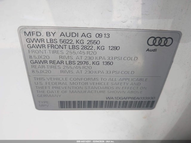 2014 AUDI Q5 WA1DGAFP6EA033930 Photo 8