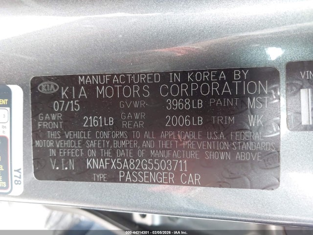 2016 KIA FORTE KNAFX5A82G5503711 Photo 8