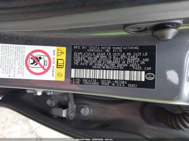 2019 LEXUS ES 350 58ABZ1B18KU023794 Photo 8