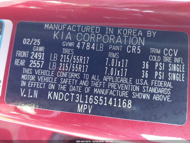 KNDCT3L16S5141168 KIA Niro Ev Wave