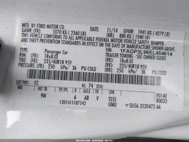 Ford FOCUS ST 2014 1FADP3L96EL454614 Image 9