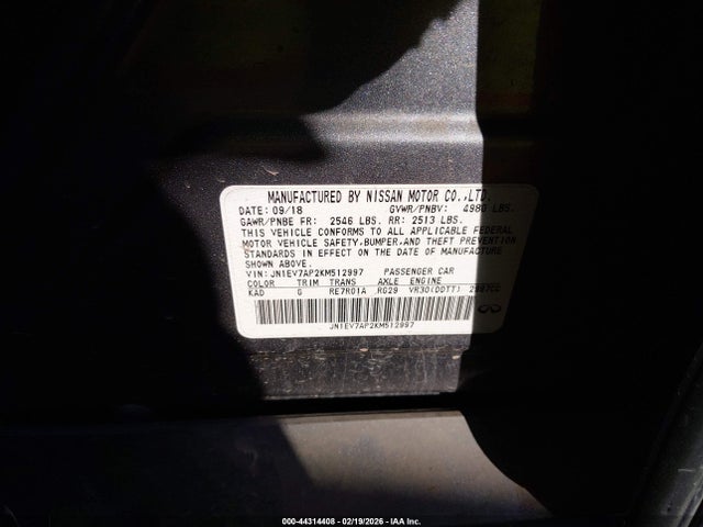 Aukcja sprzedaży 2019 Infiniti Q50 3.0t Luxe, vin: JN1EV7AP2KM512997, numer aukcji: 44314408