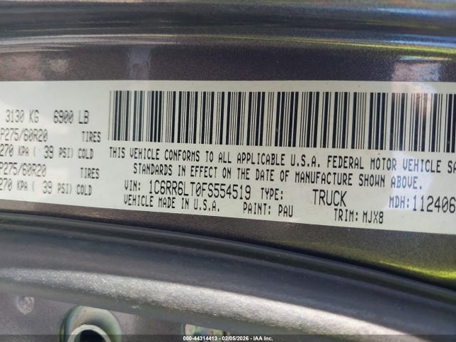 2015 RAM 1500 1C6RR6LT0FS554519 Photo 8