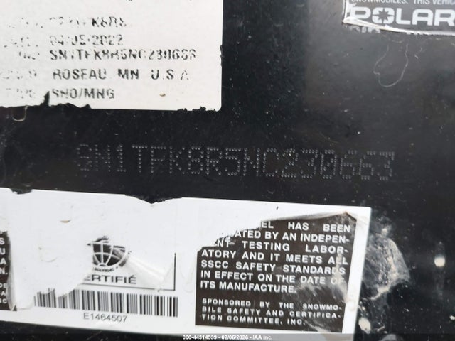 SN1TFK8R5NC230663 Polaris 850 Pro Rmk 155