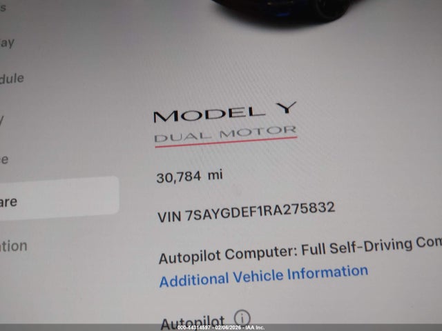7SAYGDEF1RA275832 Tesla Model Y Performance Dual Motor All-wheel Drive