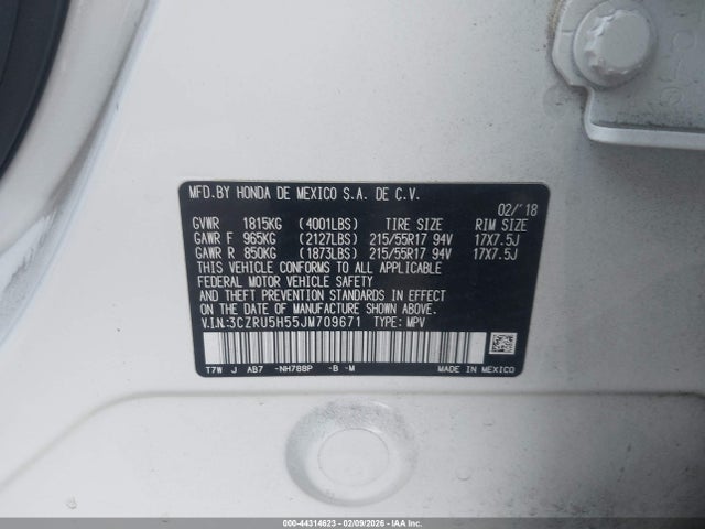 3CZRU5H55JM709671 Honda HR-V EX