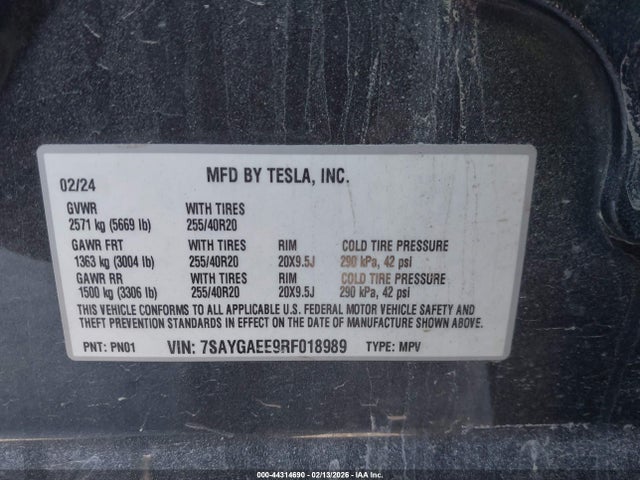 2024 TESLA MODEL Y 7SAYGAEE9RF018989 Photo 8