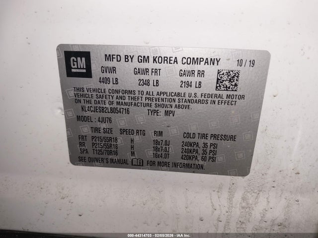 2020 BUICK ENCORE KL4CJESB2LB054716 Photo 8