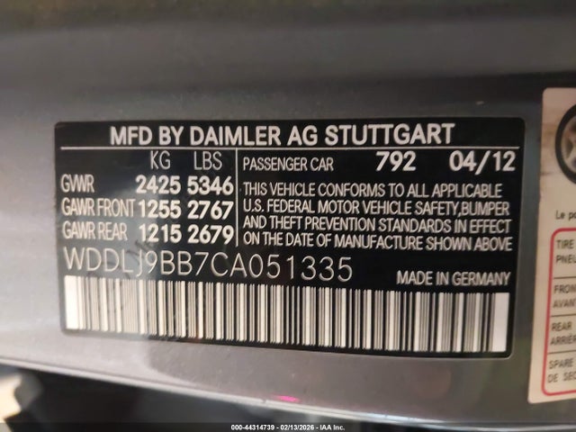 2012 MERCEDES-BENZ CLS 550 WDDLJ9BB7CA051335 Photo 8