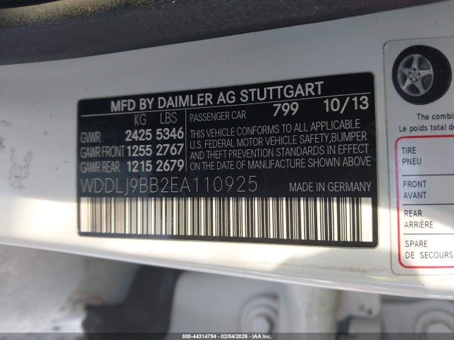 2014 MERCEDES-BENZ CLS 550 WDDLJ9BB2EA110925 Photo 8