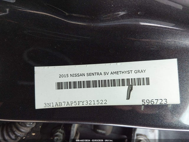 3N1AB7AP5FY321522 Nissan SENTRA SV