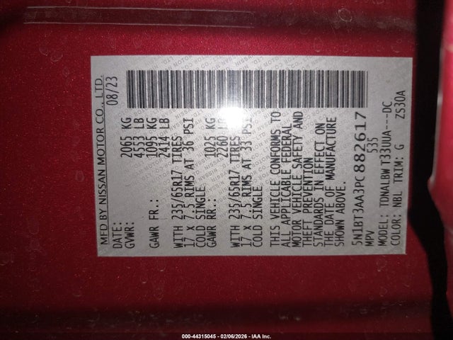 Nissan Rogue S Fwd 2023 5N1BT3AA3PC882617 Image 9
