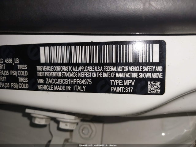 ZACCJBCB1HPF64975 Jeep Renegade Trailhawk 4x4