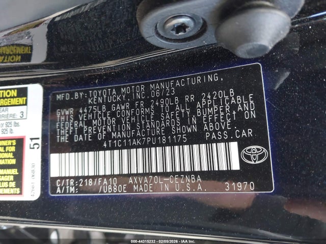 Toyota CAMRY LE 2023 4T1C11AK7PU181175 Image 9