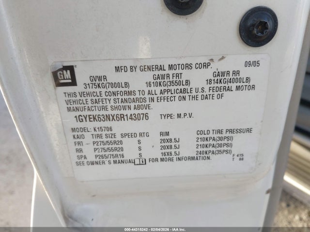 2006 CADILLAC ESCALADE 1GYEK63NX6R143076 Photo 8