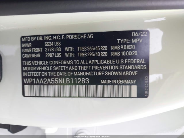 2022 PORSCHE MACAN WP1AA2A55NLB11283 Photo 8