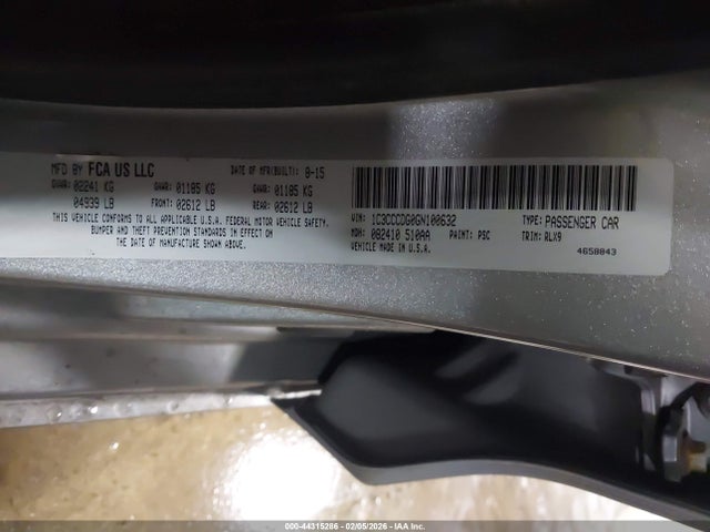 Aukcja sprzedaży 2016 Chrysler 200 S, vin: 1C3CCCDG0GN100632, numer aukcji: 44315286