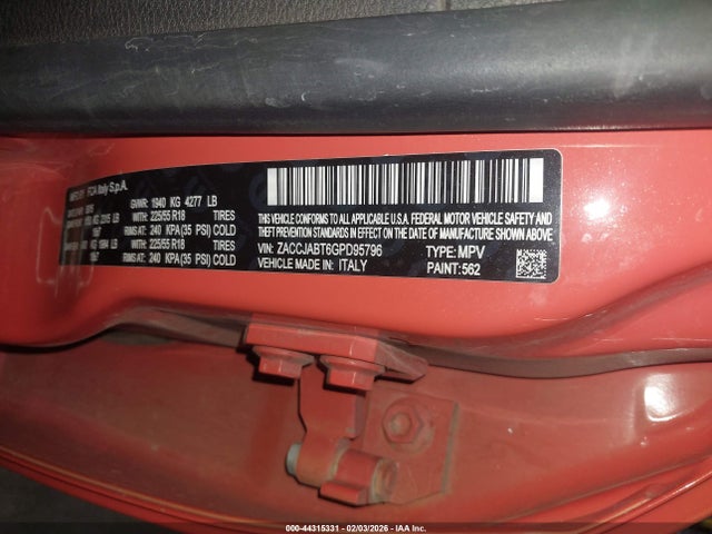 ZACCJABT6GPD95796 Jeep Renegade 75th Anniversary
