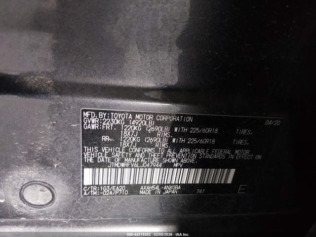 JTMDWRFV6LJ047944 Toyota Rav4 Hybrid Limited